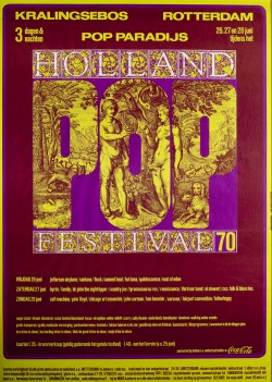 1970 - Popfestival in het Kralingse bos. Gebruik van psychoactieve stoffen.