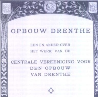 Voorkant van brochure  over het werk van Opbouw Drenthe