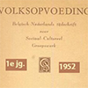 start tijdschrift Volksopvoeding 1952