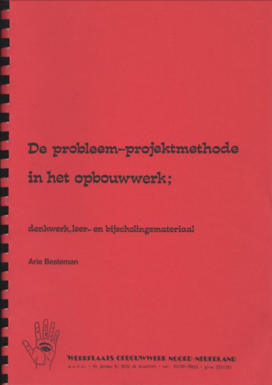 Voorkant van het rode boekje, waarin Arie Besteman de Probleem Project Methode in 1974 heeft uitgewe