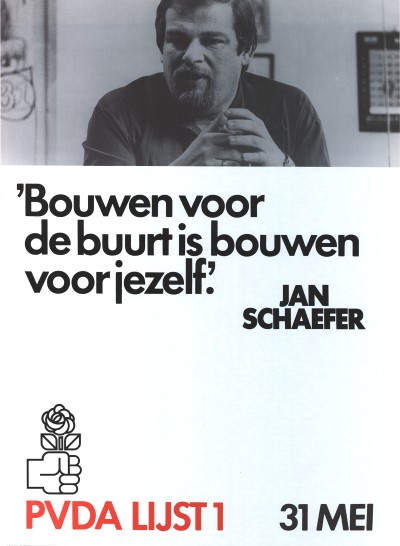 PvdA-verkiezingsaffiche voor de gemeenteraadsverkiezingen van 1978. 