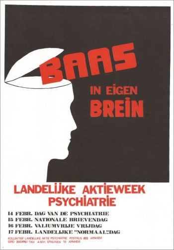 Affiche landelijke actieweek van de psychiatrie in 1979. 
