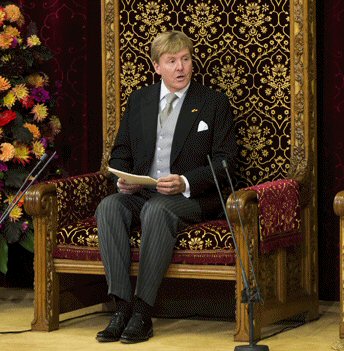 Koning Willem-Alexander leest zijn eerste Troonrede voor - 17 september 2013.