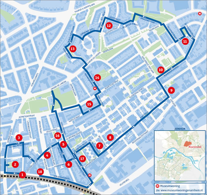 Klarendal plattegrond wandeling