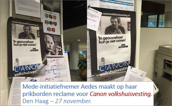 Affiches Canon volkshuisvesting bij Aedes