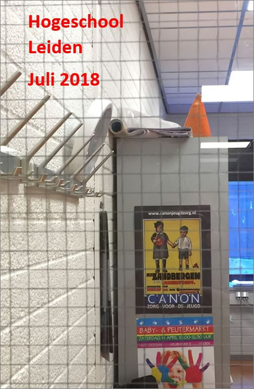 Affiche Canon zorg voor de jeugd bij Hogeschool Leiden